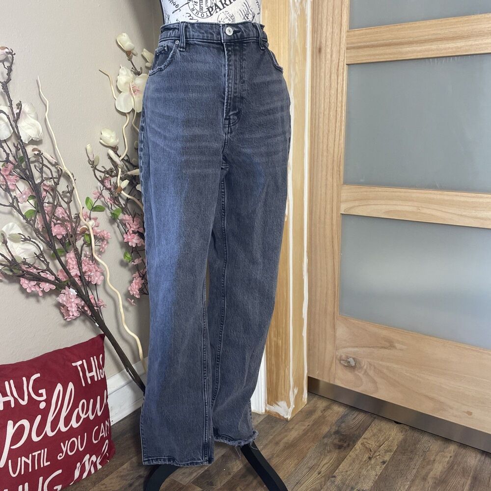 Abercrombie & Fitch Women Size 29/8 The 90s Straight Ultra High Rise Black Jeans